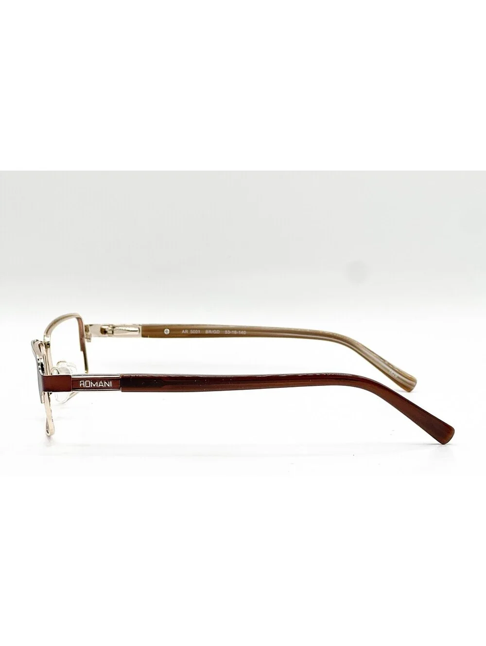 Alberto Romani Ar 5001 Br/Gd Brown/Gold Authentic Eyeglass Frames 53-16